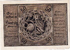 Germany 50 Pfennig Banknote, Wasserburg, château, 1920 EF(40-45) Mehl:W13.1 -