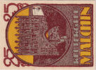 Germany 25 Pfennig Banknote, Malchin, porte, 1922 UNC(63) Mehl:862.1 -