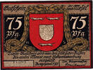 Germany 75 Pfennig Banknote, Wesel, personnage, Mehl:1409.1a -