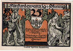 Germany 25 Pfennig Banknote, Ilsenburg, personnage, 1921 UNC(63) Mehl:644.1 -