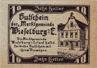 Germany 10 Pfennig Banknote, Wieselburg, Blason, UNC(63) Mehl:1231a -