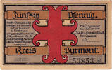 Germany 50 Pfennig Banknote, Pyrmont, jardin, 1921 UNC(63) Mehl:1085.1 -