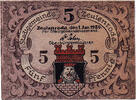 Germany 5 Pfennig Banknote, Zeulenroda, Blason 1920-01-01, UNC(63) Mehl:Z8.8a -