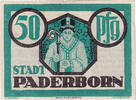 Germany 50 Pfennig Banknote, Paderborn, personnage, 1921 UNC(63) Mehl:1043.1 -
