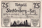 Germany 75 Pfennig Banknote, Stecklenberg, chevalier, 1921 UNC(63) Mehl:1258.4 -