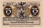 Germany 75 Pfennig Banknote, Belgard, village, Mehl:69.1a -