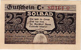 Germany 25 Pfennig Banknote Germany Suderode im Harz, 25 Pfennig montagne 1921 UNC(63) Mehl:1292.1a -