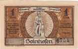 Germany 1 Mark Banknote, Solnhofen, porte, 1921 UNC(63) Mehl:1236.1a -