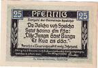 Germany 25 Pfennig Banknote, Speicher, personnage, 1921 UNC(63) Mehl:1249.1 -