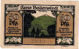 Germany 50 Pfennig Banknote, Ballenstedt, paysage 1921-08-22 UNC(63) Mehl:60.1 -