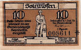 Germany 1 Mark Banknote, Solnhofen, porte, 1921 UNC(63) Mehl:1236.1 -