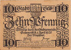 Germany 10 Pfennig Banknote, Sommerfeld, mairie, 1920 AU(55-58) Mehl:S85.6 -