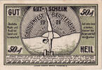 Germany 50 Pfennig Banknote, Bargteheide, Eglise, 1921 AU(55-58) Mehl:63.1 -