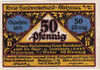 Germany 50 Pfennig Banknote, Stolzenau, boulanger, Mehl:1277.1 -
