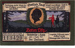 Germany 10 Pfennig Banknote, Schierke, rocher 1921-04-01, UNC(63) Mehl:1179.1a -