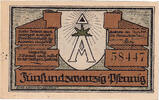 Germany 25 Pfennig Banknote, Arolsen, château, Mehl:44.1a -