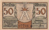 Germany 50 Pfennig Banknote, Arolsen, Monument, Mehl:44.1a -