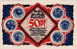 Germany 50 Pfennig Banknote, Bielefeld, Cigogne, 1921 UNC(63) Mehl:103.5 -