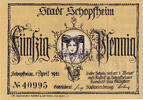 Germany 50 Pfennig Banknote, Schopfheim, dame 1921-04-01, UNC(63) Mehl:1201.1 -