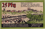 Germany 25 Pfennig Banknote, Beverstedt, Eglise, 1922 UNC(63) Mehl:98.1 -