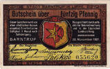 Germany 50 Pfennig Banknote, Barntrup, champs, 1921 UNC(63) Mehl:66.1 -