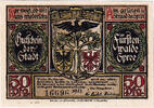 Germany 50 Pfennig Banknote, Fürstenwalde, personnage 1921 UNC(63) Mehl:403.1a -