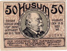 Germany 50 Pfennig Banknote, Husum, portrait, 1922 UNC(63) Mehl:640.1a -