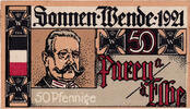 Germany 50 Pfennig Banknote, Sonnen, portrait, Mehl:1047.5 -