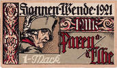 Germany 1 Mark Banknote, Sonnen, portrait 3, Mehl:1047.5 -