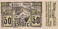 Austria 50 Heller Banknote, Zell a/d Ybbs, village 1920 UNC(63) Mehl:FS 1272aC -