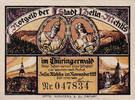 Germany 25 Pfennig Banknote, Zella-Mehlis, paysage, Mehl:1468.1 -