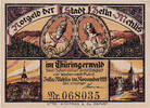 Germany 50 Pfennig Banknote, Zella-Mehlis 50 Pfennig personnage 1921 UNC(63) Mehl:1468.1 -