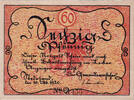 Germany 60 Pfennig Banknote, Stedesand, personnage, 1920 UNC(63) Mehl:1259.1c -