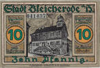 Germany 10 Pfennig Banknote, Bleicherode, mairie, 1921 UNC(63) Mehl:119.1 -