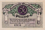 Germany 50 Pfennig Banknote, Blankenese, pêcheur, 1921 UNC(63) Mehl:115.1a -