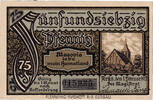 Germany 75 Pfennig Banknote, Arys, Blason, 1921 UNC(63) Mehl:47.1a -