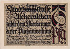 Germany 75 Pfennig Banknote, Aschersleben, rue, 1921 UNC(63) Mehl:50.3 -