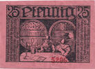 Germany 25 Pfennig Banknote, Warburg, Taverne, 1921 UNC(63) Mehl:1376.1a -