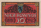 Germany 50 Pfennig Banknote, Possneck, Blason, Mehl:1066.1 -