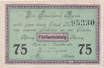 Germany 75 Pfennig Banknote, Pyritz, portrait, 1921 UNC(63) Mehl:1083.2b -