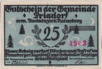 Germany 25 Pfennig Banknote, Prisdorf, Forêt, Mehl:1076.1 -