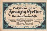 Austria 20 Heller Banknote, Landesrat, Texte, Mehl:P-S108 -