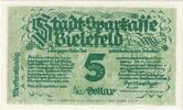 Germany 5 Goldpfennig Bielefeld, 1923-11-08, Linen, Grabowski:93 -