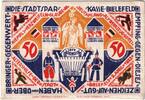 Germany 50 Mark Bielefeld, 1922-04-09, Silk, Grabowski:46d -