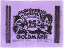 Germany 25 Goldmark Bielefeld, 1923-12-15, Velvet, Grabowski:114b -