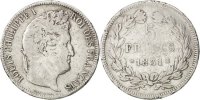 France 5 Francs Coin, Louis-Philippe, Toulouse, Silver -