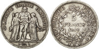 France 5 Francs Coin, Hercule, Bordeaux, Silver, KM:756.4 -