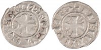 France Denarius Coin, Troyes, Silver -
