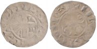 France Denarius Coin, Troyes, Silver -