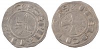 France Denarius Coin, Meaux, Silver -